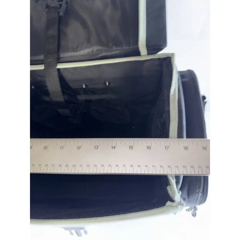 Rolling Tote Multiuse Wheeled Carrier Storage Bag Case Rubbermaid With Pockets
